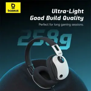 Baseus GoPlay 1 Max Gaming Wired Headphones with Dual 40mm + 10mm Drivers, 7.1 Virtual Surround Sound, Detachable Omnidirectional Mic, and a Lightweight 258g Design