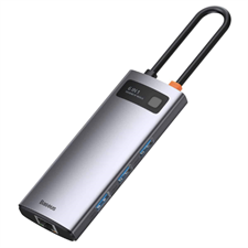 Baseus Metal Gleam Series 6 in 1 Multifunctional Type-C HUB Docking Station