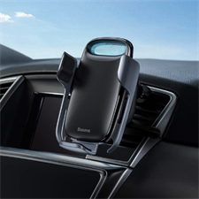 Baseus Milkyway Mobile Holder and Wireless Charger for Cars -15W Fast Charging, Black