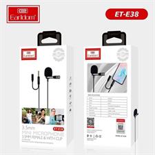 Earldom E38 Mini Microphone 3.5mm Female & With Clip Black