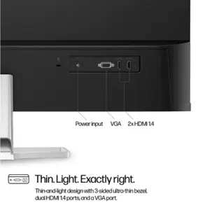 HP Series 5 532sf 31.5" FHD Monitor with 100Hz Refresh Rate, 7ms GtG, VA Panel, and HP Eye Ease Technology (Black)