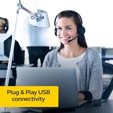 Jabra Evolve HSC016 20 UC Wired Headset, Stereo Professional Telephone Headphones for Greater Productivity, Superior Sound for Calls and Music, USB Connection, All Day Comfort Design