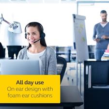 Jabra Evolve HSC016 20 UC Wired Headset, Stereo Professional Telephone Headphones for Greater Productivity, Superior Sound for Calls and Music, USB Connection, All Day Comfort Design