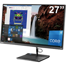 Lenovo ThinkCentre Neo 30a All-in-One 27" IPS FHD Computer, Intel i5-12450H, 8GB RAM, 512 NVMe SSD, WiFi, Bluetooth, Webcam, Black, Gen 3 AIO Desktop