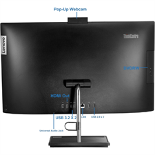 Lenovo ThinkCentre Neo 30a All-in-One 27" IPS FHD Computer, Intel i5-12450H, 8GB RAM, 512 NVMe SSD, WiFi, Bluetooth, Webcam, Black, Gen 3 AIO Desktop
