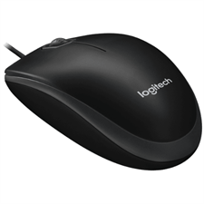 Logitech B100 Wired Optical Mouse with Plug-and-Play USB Connection, 800 DPI Precision, Ambidextrous Design, and 1.8m Cable