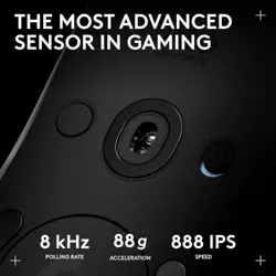 Logitech G PRO 2 LIGHTSPEED Wireless Ambidextrous Gaming Mouse with HERO 2 Sensor (44,000 DPI), LIGHTFORCE Switches, 95-Hour Battery Life, and Magnetic Side Buttons