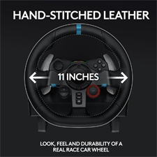 Logitech G29 Driving Force Racing Wheel with Dual-Motor Force Feedback, Hand-Stitched Leather Wheel, and Responsive 3-Pedal Unit for PS5, PS4, and PC