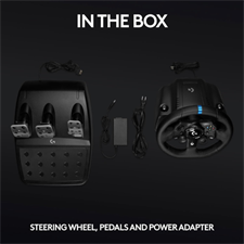 Logitech G923 TRUEFORCE Sim Racing Wheel and Pedals with Progressive Brake Pedal, Dual-Clutch Launch Control, and On-Wheel Game Controls