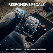 Logitech G923 TRUEFORCE Sim Racing Wheel and Pedals with Progressive Brake Pedal, Dual-Clutch Launch Control, and On-Wheel Game Controls