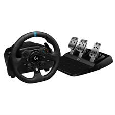 Logitech G923 TRUEFORCE Sim Racing Wheel and Pedals with Progressive Brake Pedal, Dual-Clutch Launch Control, and On-Wheel Game Controls