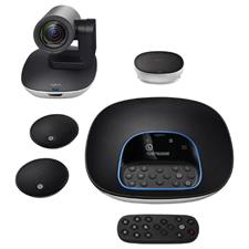 Logitech Group HD 1080p Video Conferencing System with 10x Lossless Zoom, 90° FOV, and Full-Duplex Speakerphone for Mid to Large Rooms