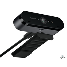 Logitech Brio 4K Ultra HD Webcam with RightLight 3 HDR, 5x Digital Zoom, Adjustable Field of View, and Windows Hello Support