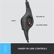 Logitech H390 USB Headset with Noise-Cancelling Mic, In-Line Controls, Padded Earcups, and Digital Stereo Sound