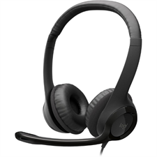 Logitech H390 USB Headset with Noise-Cancelling Mic, In-Line Controls, Padded Earcups, and Digital Stereo Sound