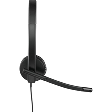 Logitech H570e USB Stereo Headset with Noise-Cancelling Mic, Acoustic Echo Cancellation, In-Line Controls, and Padded Headband for Business Calls