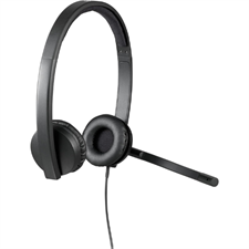 Logitech H570e USB Stereo Headset with Noise-Cancelling Mic, Acoustic Echo Cancellation, In-Line Controls, and Padded Headband for Business Calls