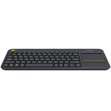 Logitech K400 Plus Wireless Touch Keyboard with Integrated Touchpad, 10m Wireless Range, 18-Month Battery Life, and Media Hotkeys