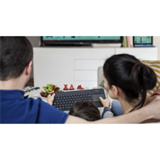 Logitech K400 Plus Wireless Touch Keyboard with Integrated Touchpad, 10m Wireless Range, 18-Month Battery Life, and Media Hotkeys