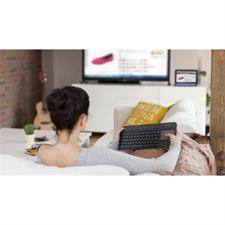 Logitech K400 Plus Wireless Touch Keyboard with Integrated Touchpad, 10m Wireless Range, 18-Month Battery Life, and Media Hotkeys
