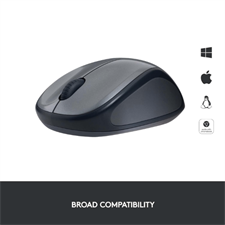 Logitech M235 Wireless Mouse with 2.4 GHz USB Receiver, 12-Month Battery Life, 1000 DPI Optical Tracking, and Compact Contoured Design