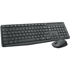 Logitech MK235 Wireless Keyboard and Mouse Combo with Full-Size Layout, Spill-Resistant Design, and a 3-Year Keyboard Battery Life