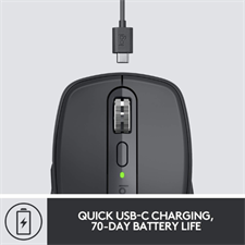 Logitech MX Anywhere 3 Compact Performance Wireless Mouse with MagSpeed Scrolling, Darkfield Tracking, Multi-Device Connectivity, and USB-C Charging