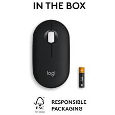 Logitech Pebble Mouse 2 M350s Wireless Bluetooth Mouse with Silent Clicks, Multi-Device Pairing, and Customizable Button