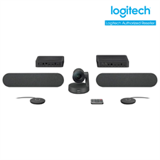 Logitech Rally Plus UHD 4K Video Conferencing System with Rally Camera, Dual Speakers, Mic Pods, and RightSense Automation for Large Rooms