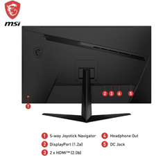 MSI G321Q 2K IPS Gaming Monitor - 31.5 Inch, 16:9 WQHD (2560 x 1440), IPS, 1ms, 170 Hz, HDR, G-Sync Compatible, DisplayPort, HDMI, Anti-Flicker, Less Blue light, Night Vision, Black