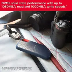SanDisk Extreme Portable SSD V2 2TB (SDSSDE61) | USB 3.2 Gen 2 (1050MB/s Read) | IP65 Water & Dust Resistant | 3M Drop Protection | External NVMe SSD