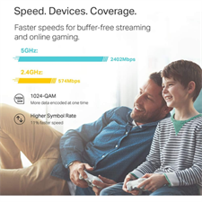TP-Link Deco X60 WiFi 6 AX5400 Whole Home Mesh Wi-Fi 6 Unit - Pack of 3
