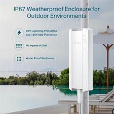 TP-Link EAP610-Outdoor Access Point Mesh, Omada True WiFi6 AX1800 Gigabit, Seamless Roaming, MU-MIMO PoE+ Powered IP67 Multiple SDN Controller Remote & App Control Support RE Mode