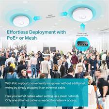 TP-Link EAP620 HD | Omada WiFi 6 AX1800 Wireless Gigabit Access Point for High-Density Deployment | OFDMA, Mesh, Seamless Roaming & MU-MIMO | SDN Integrated | Cloud Access & Omada App | PoE+ Powered