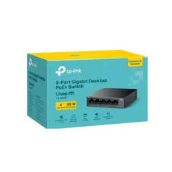 TP-Link LS105GP LiteWave 5-Port Gigabit Desktop Switch with 4-Port PoE+ (65W Budget)