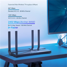 TP-Link Next-Gen Wi-Fi 6  Archer AX53 AX3000 Mbps Gigabit Dual Band Smart Wireless Router, OneMesh Supported, Dual-Core CPU,HomeShield, Ideal for Gaming Xbox/PS4/Steam, Plug and Play, Black