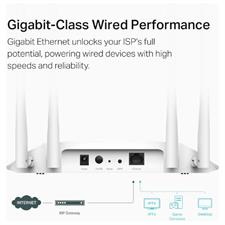TP-Link TL-WA1801 AX1800 Dual Band Gigabit Wi-Fi 6 Access Point Desktop Wi-Fi Bridge HE80 & Beamforming Supports Multi-SSID/Client/Range Extender Mode 4 Fixed Antennas Passive PoE