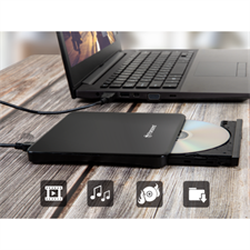 Transcend 8K Extra Slim Portable USB Powered External DVD Writer and Optical Drive