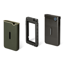 Transcend StoreJet 25M3 Portable HDD (1TB | 2TB USB 3.1 Gen 1 | Military-Grade Shock Protection | One-Touch Backup | For Data Security and storage