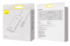 Baseus LITE SERIES 4-PORT USB- A HUB ADAPTER (USB-A TO USB 3.0*4) 200cm Black