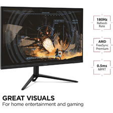 ViewSonic Omni VX2728J-2K 27 Inch Gaming Monitor 1440p 180hz 0.5ms IPS w/FreeSync Premium, Advanced Ergonomics, HDMI, and DisplayPort