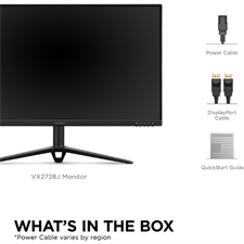 ViewSonic Omni VX2728J-2K 27 Inch Gaming Monitor 1440p 180hz 0.5ms IPS w/FreeSync Premium, Advanced Ergonomics, HDMI, and DisplayPort