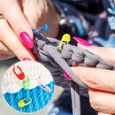 10 Pieces Knitting Crochet Locking Stitch Markers Mix Color