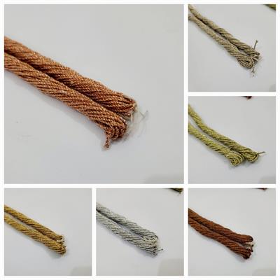 Pack Of 2 (4.5 gaz Each) Metallic Cord Rope Lurex, 1mm Crafts in Various Colors
