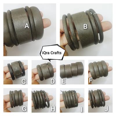 Pack of 1 Black Plastic Base For Silk Thread or Cotton Cloth Bangles, Round Shape 2.50 inch