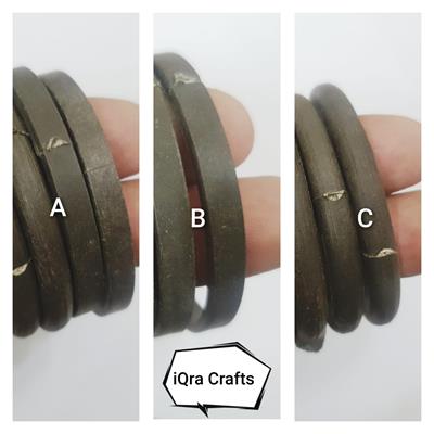 Pack of 1 Black Plastic Base For Silk Thread or Cotton Cloth Bangles, Round Shape 2.25 inch