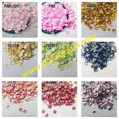 1 Tola, 6mm Cup Sitaray in Various Colors , 6mm Beautiful Loose Sequins DIY Crafts
