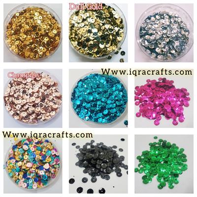 1 Tola, 6mm Cup Sitaray in Various Colors , 6mm Beautiful Loose Sequins DIY Crafts
