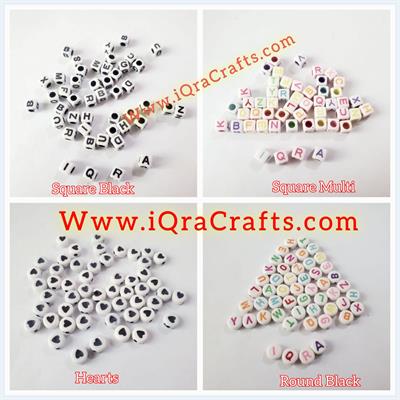 60 Pcs Acrylic Alphabet Letter Beads in a (Round 6 cm)