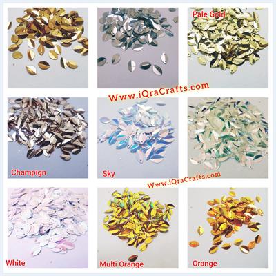1 Tola Boat Sitaray in Gold Color, Beautiful Design, Sequins Craft Supplies 10mm